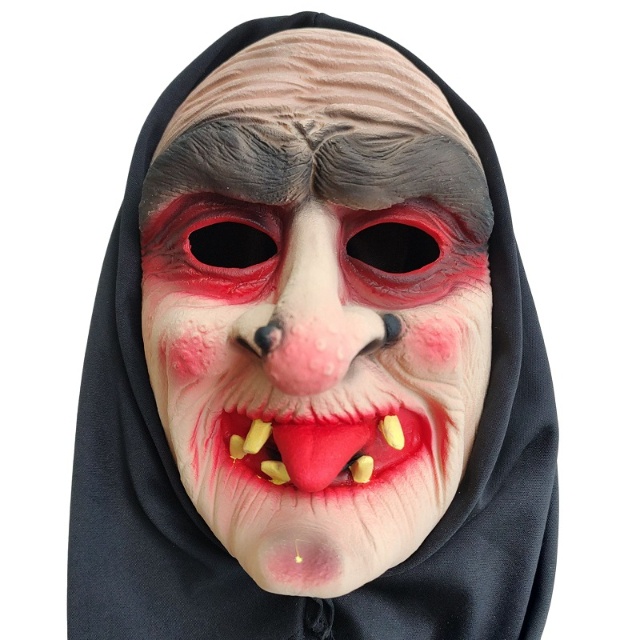 Fantasia de bruxa para mulheres máscara malvada acessórios de