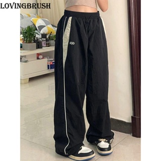 Calça feminina gótica de perna larga cargo, calça preta oversize, moda  punk, moda coreana, streetwear - AliExpress