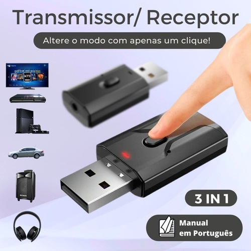 Transmissor Receptor Bluetooth Carro, Audio, Smart Tv C/nf-e