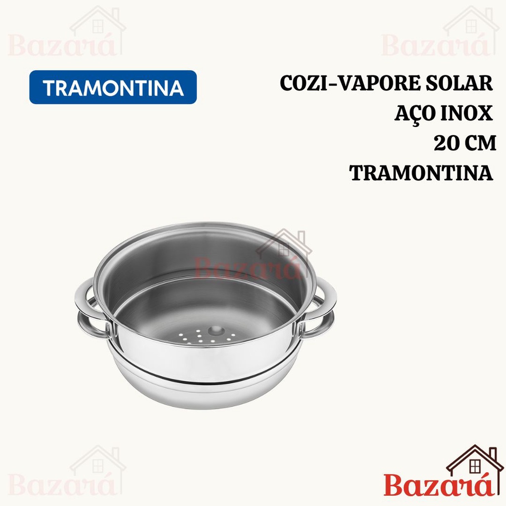 Cozi-Vapore Brava Tramontina Stainless Steel with Handle 20 cm 2.2 L 62410200
