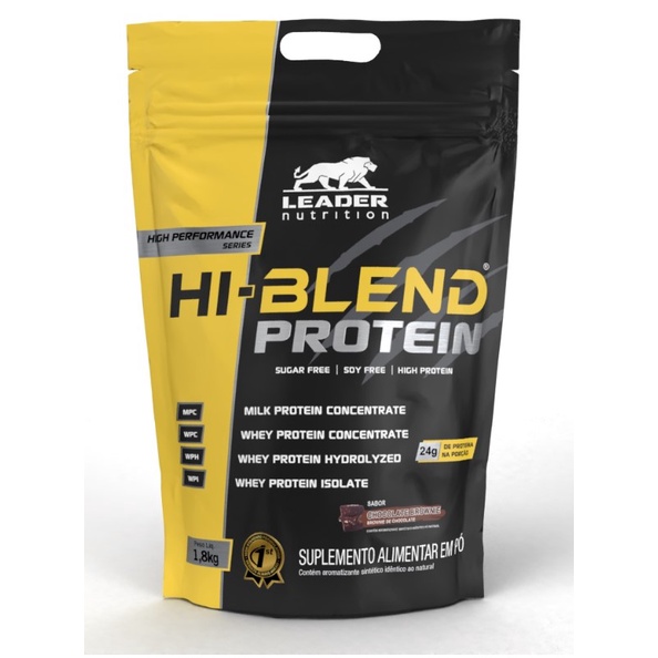 Whey Hi Blend Protein 1,8kg Chocolate Brownie Sem Soja Leader Nutrition