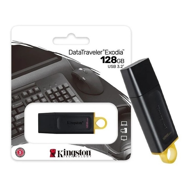 Pen Drive 128gb Kingston Datatraveler Exodia Usb 3.2 Gen 1