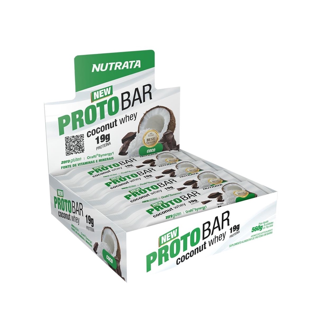 Nutrata Protobar Coconut Whey Display C/8 Un 70gr