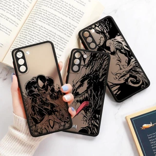Marvels Spidermans Linha Venom Arte Armadura À Prova De Choque Capa De Silicone Para Telefone Samsung Galaxy S23 Ultra Cases S20 S21 FE S22 5G S10 Plus Lite Traseira Preta Transparente