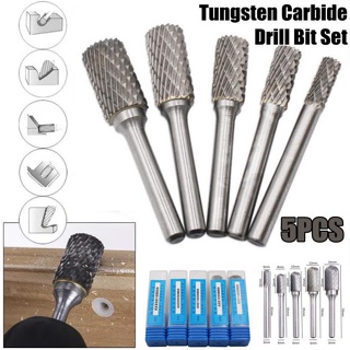 5pcs/Set 1/4 " De Carboneto De Tungstênio Para Rebarbas Bits De Perfuratriz Rotativa De 6-14mm