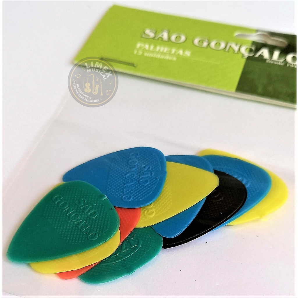 Palhetas Violão Guitarra Cavaquinho Kit c/ 12 Unidades-Lançamento