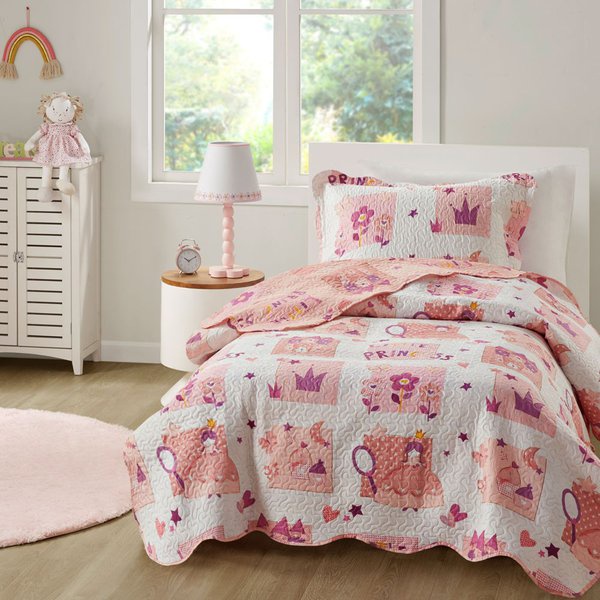Kit Colcha StudioMix Solteiro 2 peças Microfibra Princesa