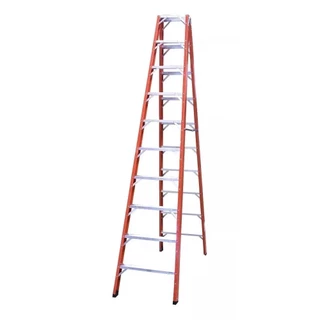 Escada Fibra de Vidro Tesoura Duplo Acesso 2,80 m 10 Degraus SÍNTESE em Oferta na Shopee