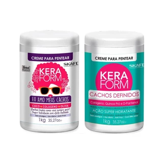 Kit 2 Und Keraform Creme Para Pentear seus Cachos 1kg