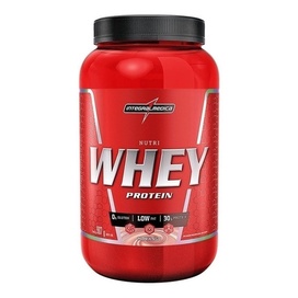 Suplemento Em Pó Integralmédica Nutri Whey Protein Proteínas Sabor Morango Em Pote De 900g