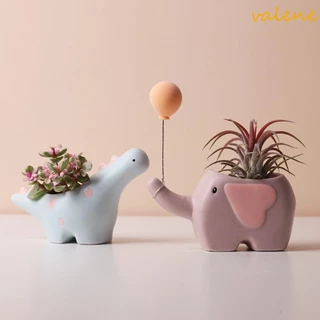 VALENE Planta Vaso De Elefante De Cerâmica Fofo Em Forma De Flor