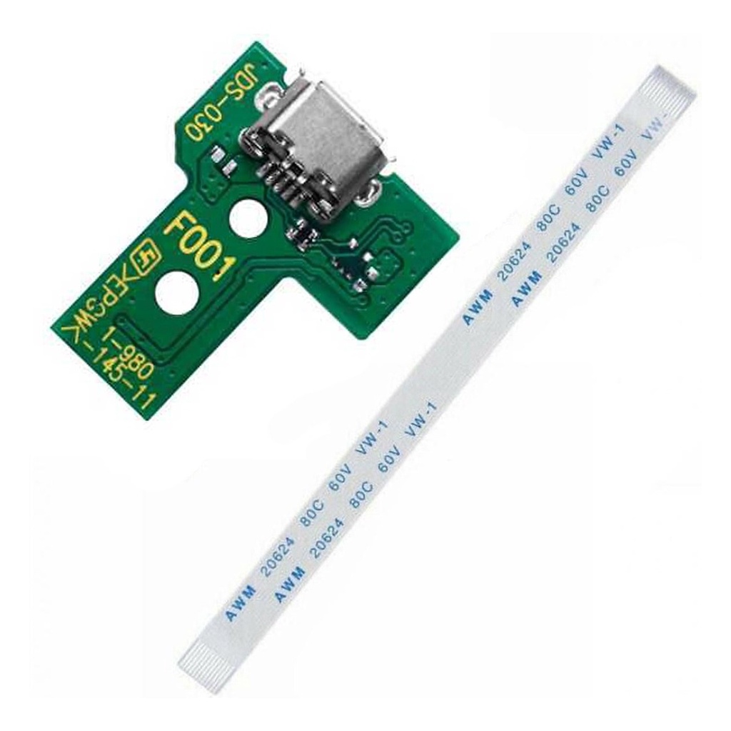 Carte de prise de Port de chargement USB JDS-030, câble ruban flexible à 12 broches avec carte pour contrôleur DualShock 4 44 Carte de prise de Port de chargement USB JDS-030, câble ruban flexible à 12 broches avec carte pour contrôleur DualShock 4 44
