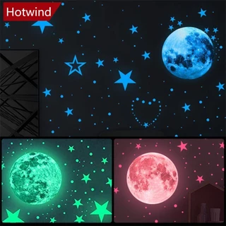 8/10/12/20cm Adesivos Luminosos Coloridos Da Parede Lua Brilham No Decalque Escuro Para Crianças Quarto De