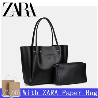 ZARA Versátil Bolsa Feminina ins Simple Advanced One Shoulder Tote Bag Mamãe Saco De Compras Grande Capacidade Couro Macio Beg