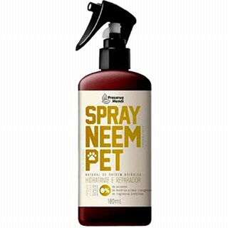 Spray Repelente Natural Cães E Gatos Neem Pet Preserva Mundi 180g