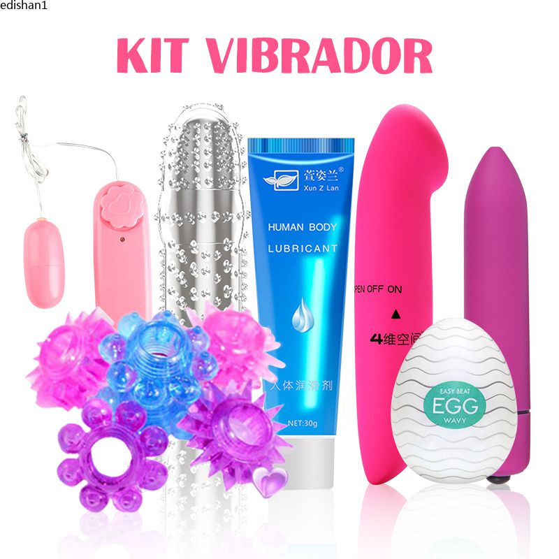 Kit Vibrador Bullet Multivelocidadepenis Personalsortido Vibrador Golfinho Golfinho Ponto G 7285