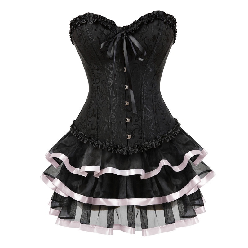 Conjunto Espartilhos Sexy Para Mulheres plus size Traje overbust