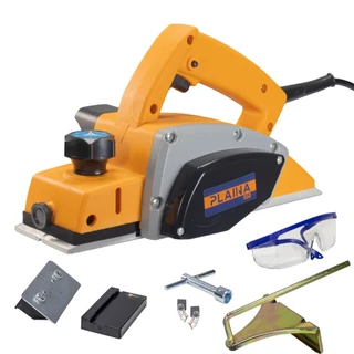 Plaina Elétrica Profissional Manual 550w 80mm 127v ou 220v Pró Euro