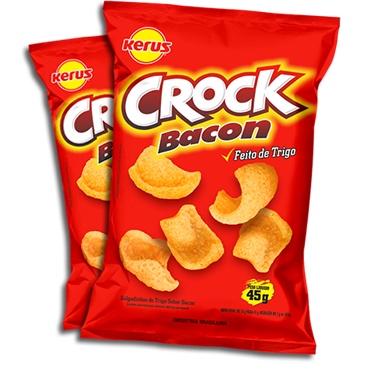 Salgadinho Crock Bacon 45g C/10 - Kerus