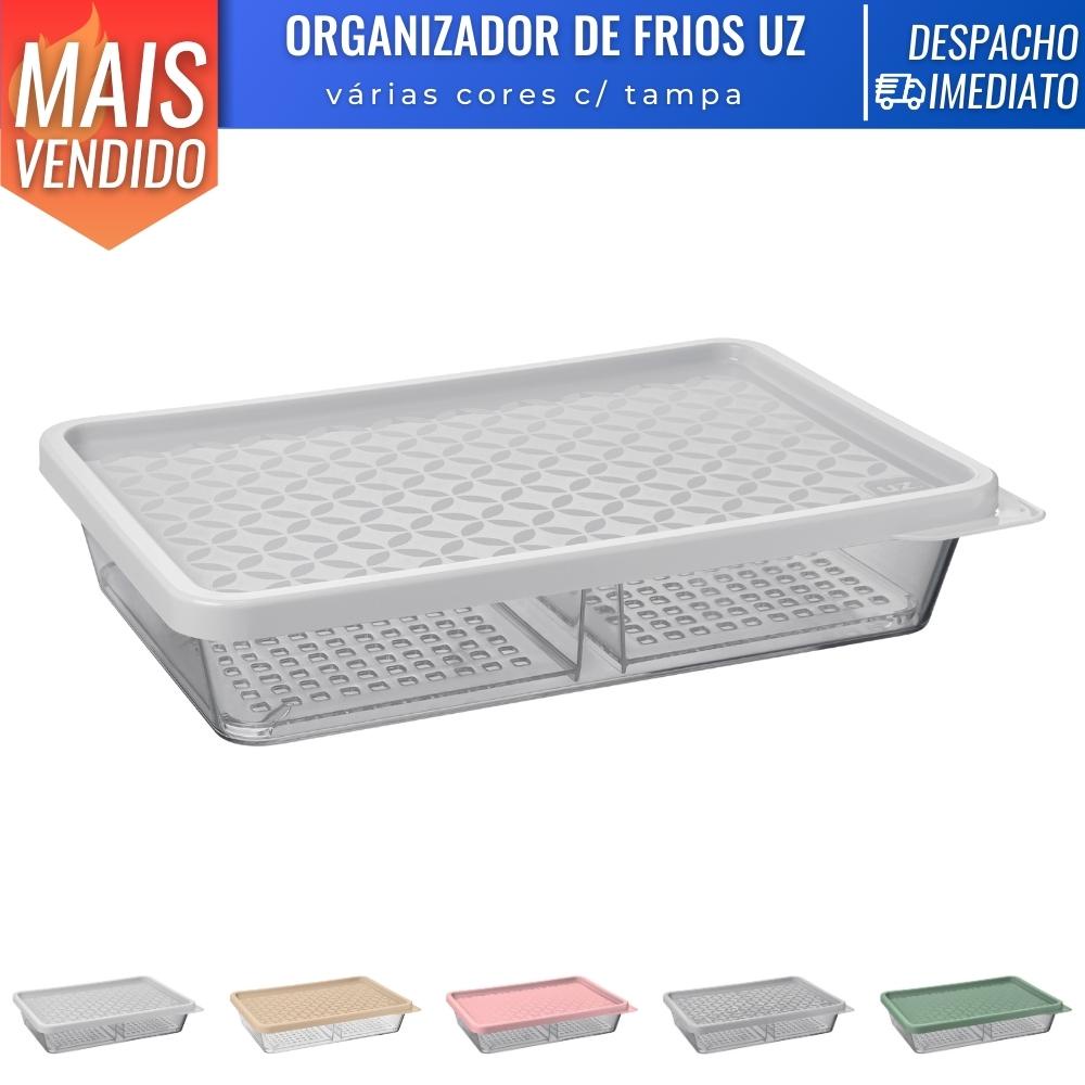 Pote Organizador de Frios Transparente C/ Tampa Tapoer Plástico Geladeira