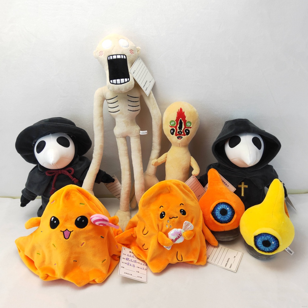 18cm Scp-999 Plush Toy Tickle Monster Kawaii Orange Anime Cartoon Character  Plushie Soft Stuffed Animal Toys Gift For Kids