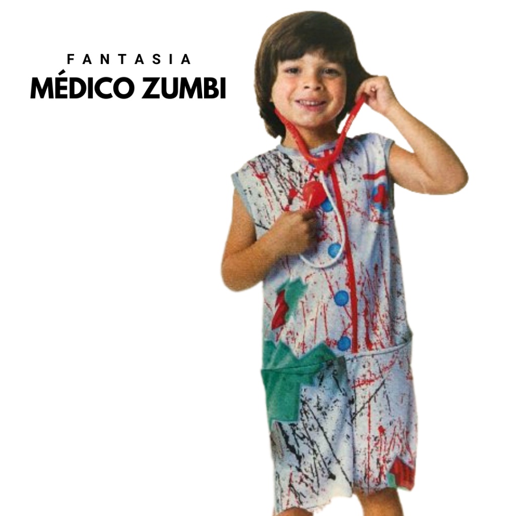 Fantasia Cirurgião Zumbi Infantil - maxfesta