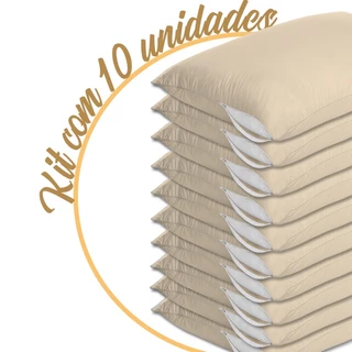Capa Travesseiro Bege 10 Unidades