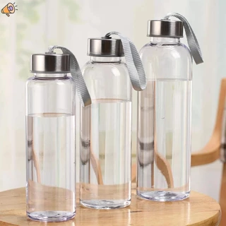 Plástico Transparente Redondo Portátil Garrafas De Água Ao Ar Livre Caminhadas Yoga Bicicleta Esportes Viagem Transportando Para Garrafa Drinkware YUE