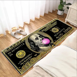 Decoração De Casa Creative Funny Dollar Pattern Porta Corredor De Entrada Tapete De Cozinha Absorvente De Banheiro 40x120cm Estética De Piso