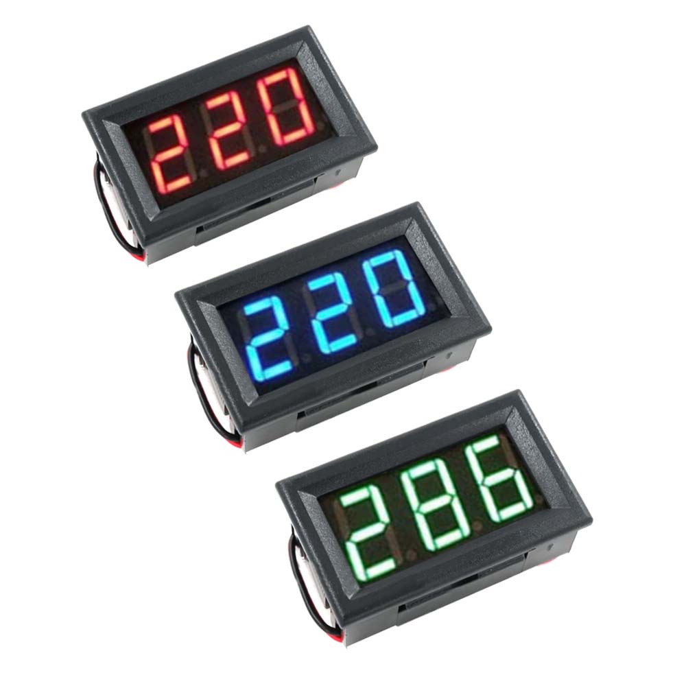 Voltímetro Digital 110V-220V-380V AC 70V A 500V 0.56 Polegadas LED Medidor De Tensão Do Painel RED/GREEN/BLUE monitor