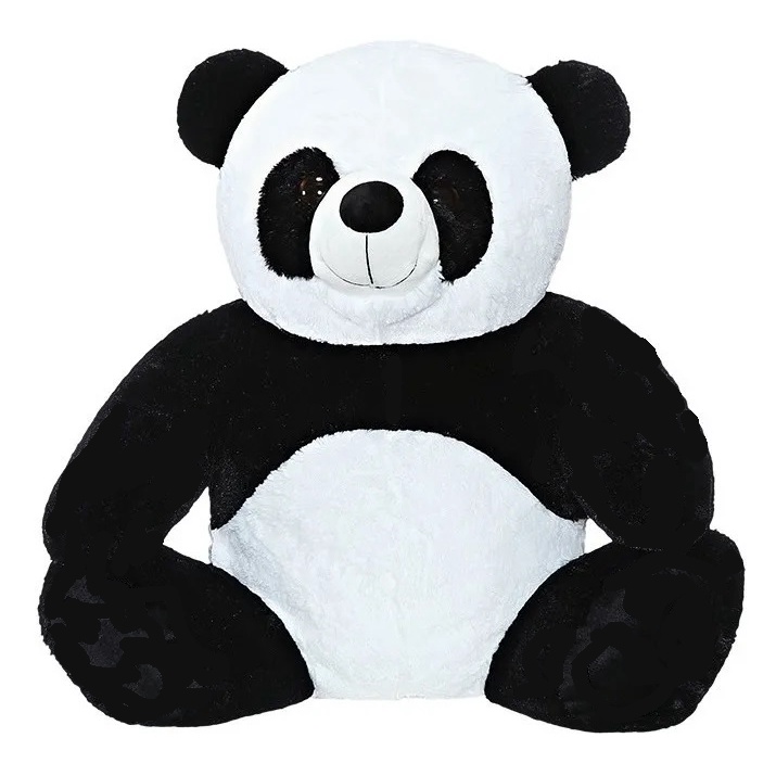 Urso Panda Pelúcia Brinquedo Crianças Fofo Ursinho Preto/Branco Mini Wu ...