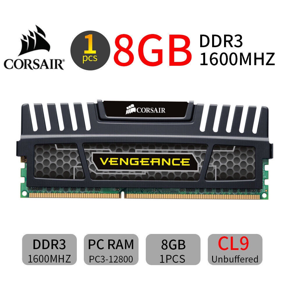 Corsair Vengeance 8GB DDR3 1600MHz CL9 PC3-12800 240Pin