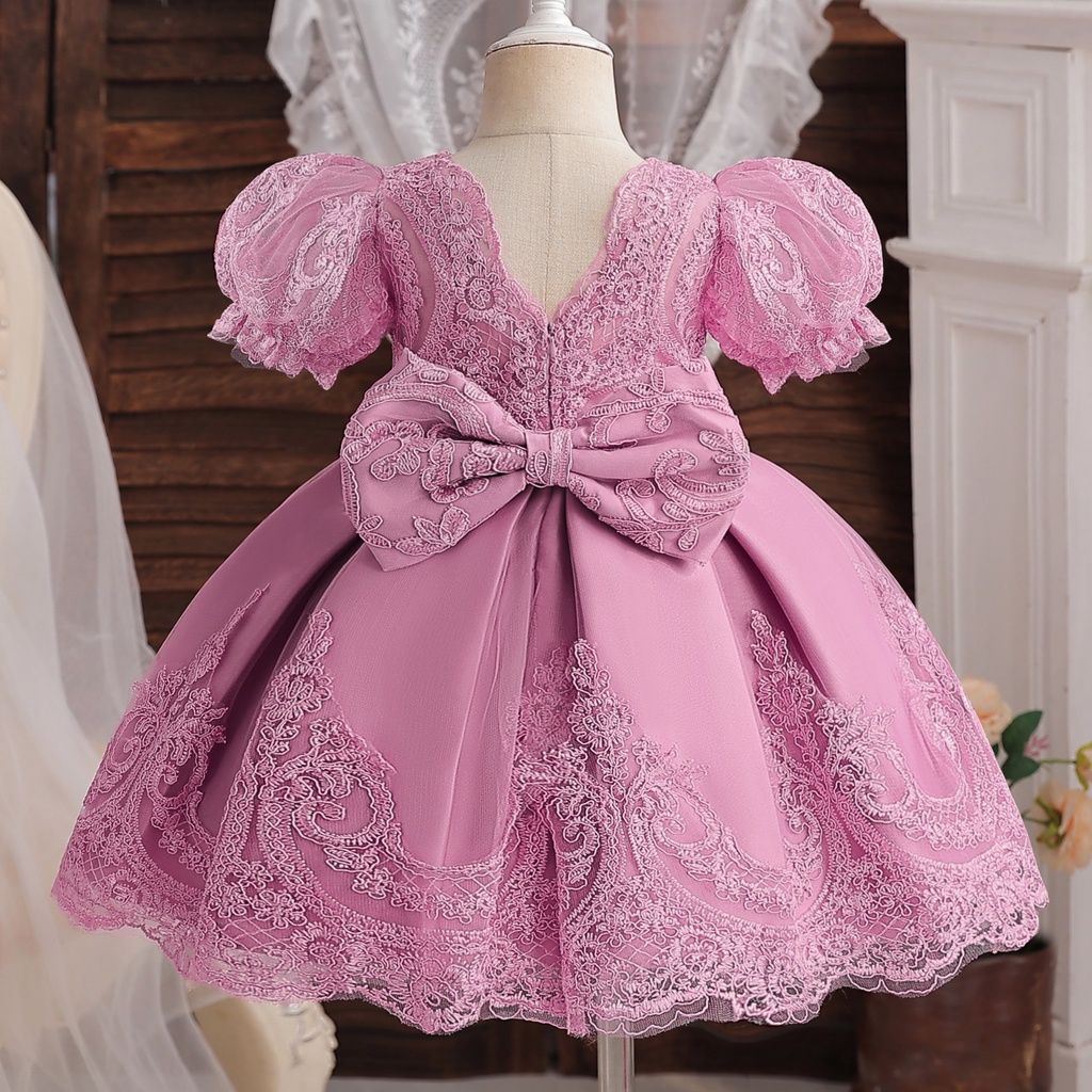 Bordado De Verão Bebê Tutu Vestido Para Festa De Casamento De Batizado ...
