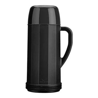Garrafa térmica Invicta Eureka de vidro 0.75L preta