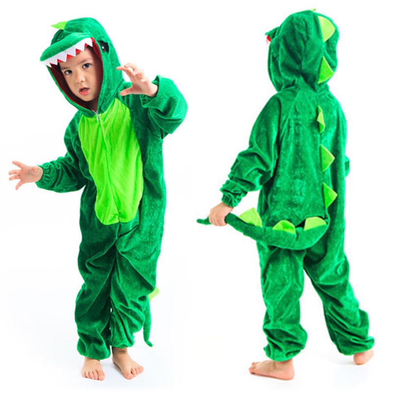Dinossauro Kugurumi Fantasia Cosplay Meninos Jardim De Infância Verde ...