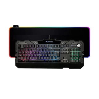Kit Gamer Teclado Semi Mecanico com Led e Mousepad RGB 70X30 em Oferta na Shopee