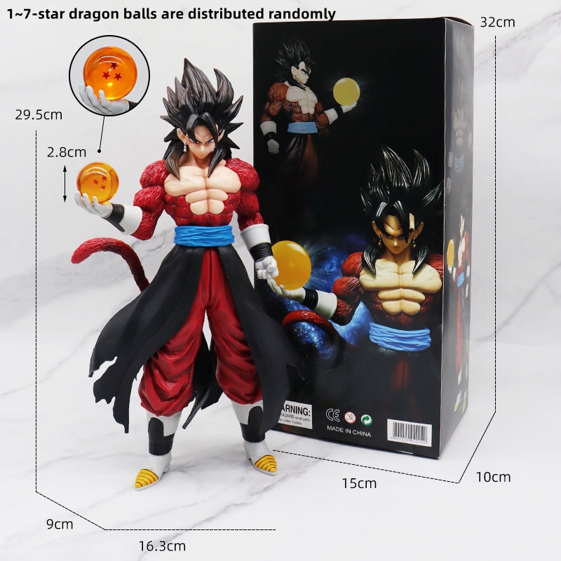 Dragon Ball Vegeta Figura Anime, Super Saiyan 4, Filho Goku, Gk