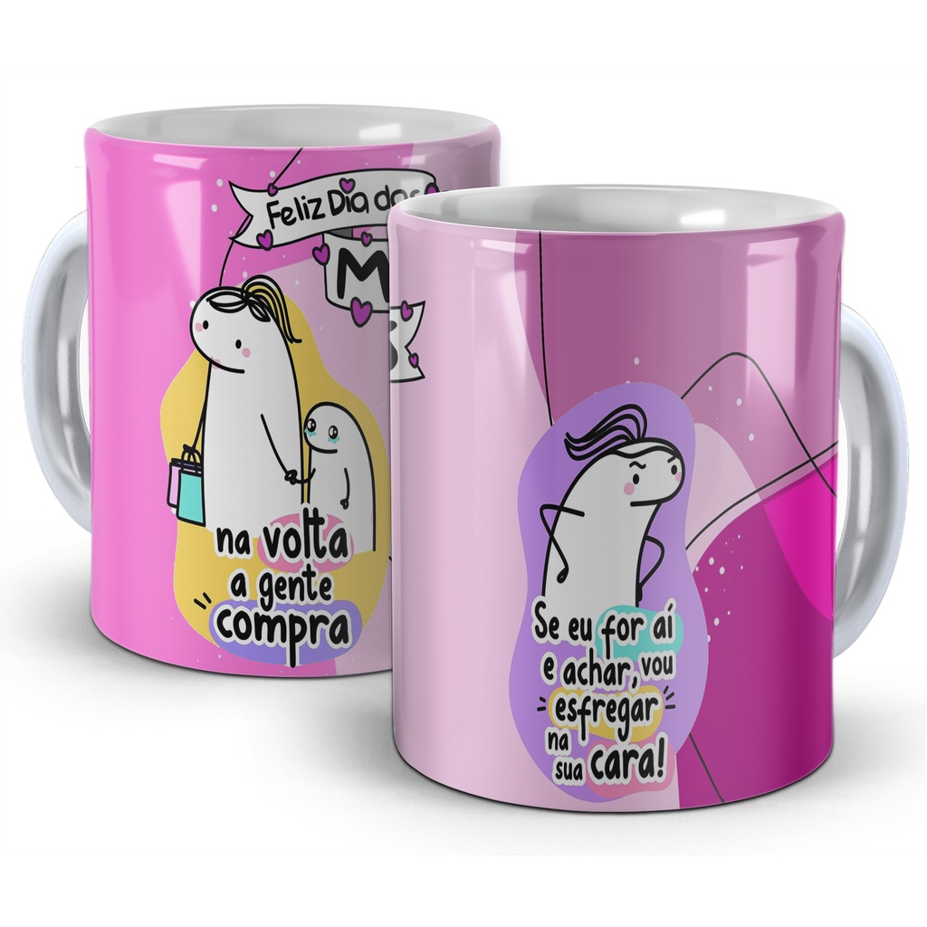 Caneca Dia das Mães - Vou esfregar na sua cara | Shopee Brasil