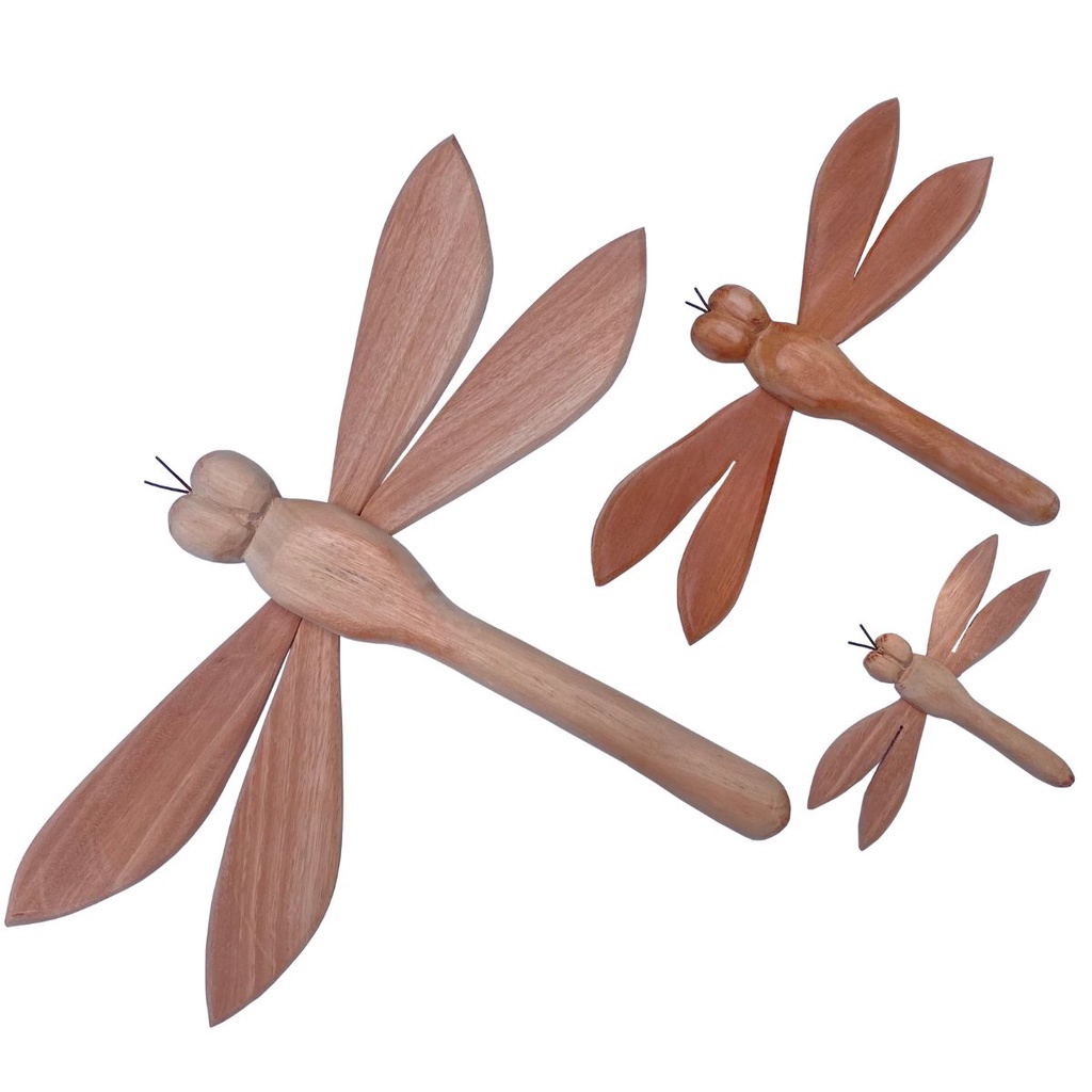 Kit 3 Libélulas de Madeira Para Artesanato e Pintura