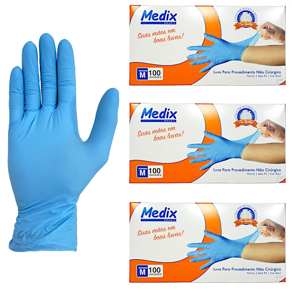 kit-3-caixas-luva-nitrilica-azul-descartavel-300un-sem-po-nitrilo