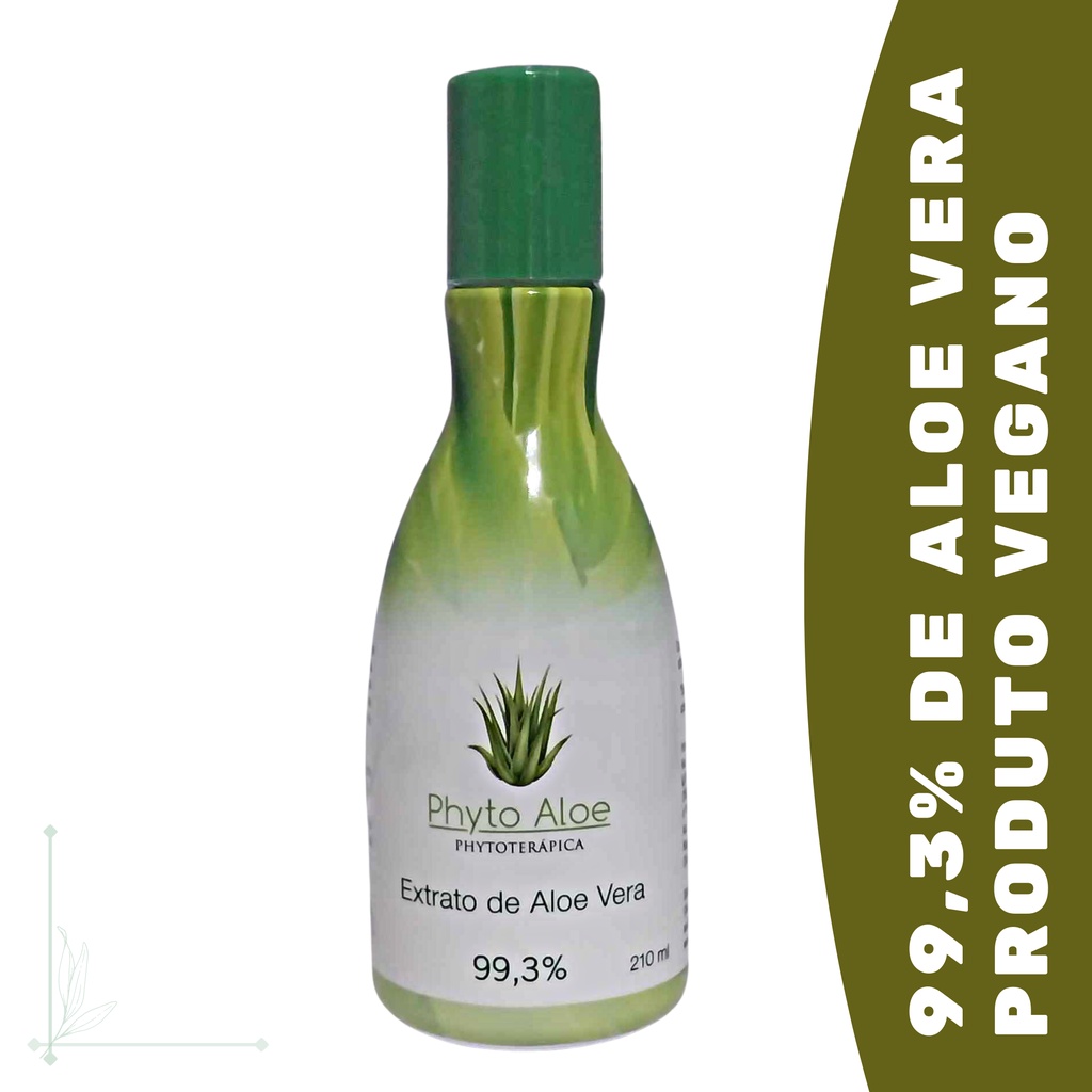 PHYTOTERAPICA - Extrato de Aloe Vera - Babosa - É excelente para pele,  cabelo e corpo, age como hidratante, emoliente, refrescante, dá brilho aos  cabelos, nutre e fortalece - 210ml