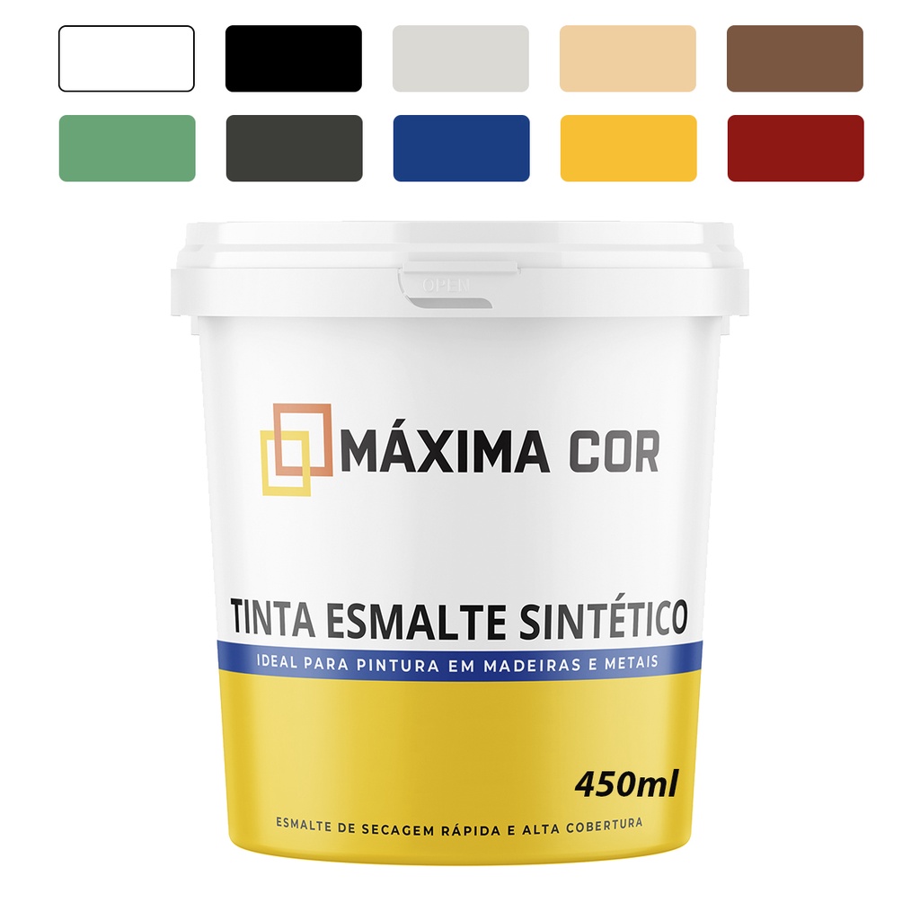 Tinta Esmalte Sintético Metais e Madeira MáximaCor 450ml