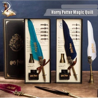Harry Potter Escola de Magia Conjuntos de Pena Caixa de Presente Esculpida Água de Aniversário