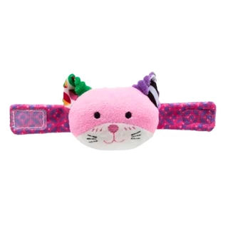 Pulseira com Chocalho Happy Zoo Gatinho Rosa 09828 - BUBA