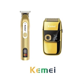 Maquina de Acabamento Profissional Kemei km 1760 + Shaver km 2028