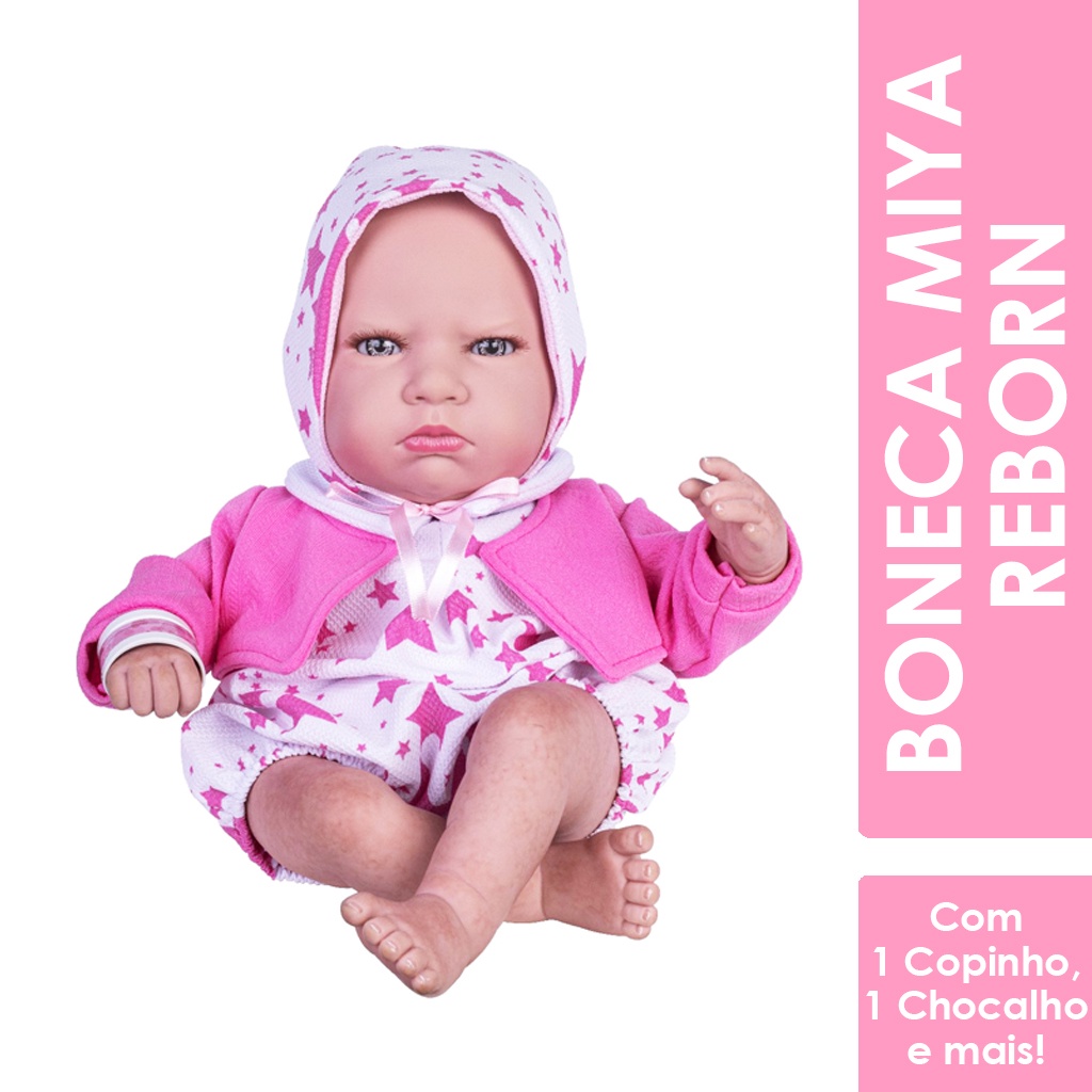 Boneca - Bebe Soninho Reborn Rosa - 2652 COTIPLAS