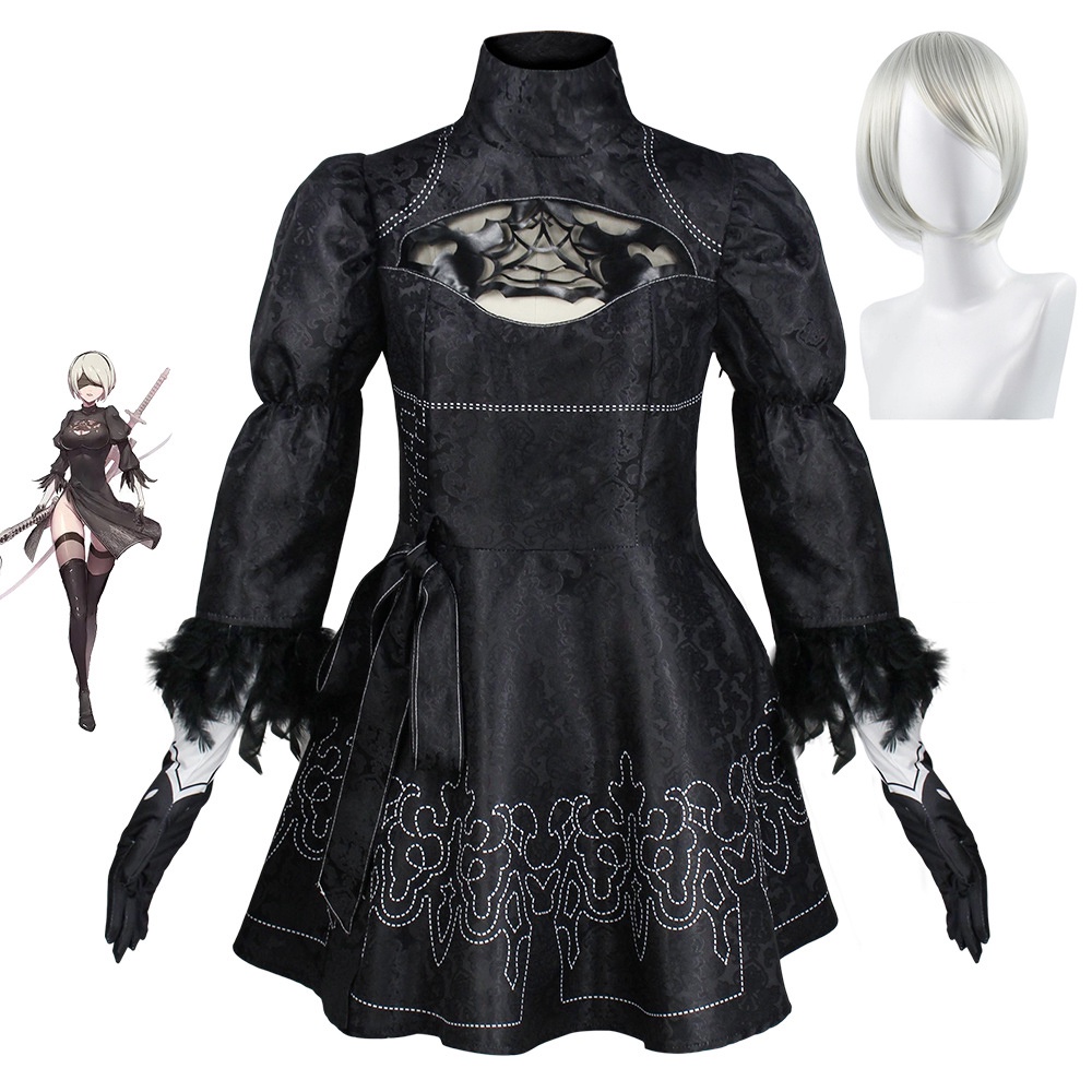 Nier Automata Cosplay Costume Yorha 2b Sexy Outfit Jogos Terno Mulheres Role Play Trajes Meninas