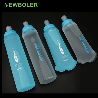 NEWBOLER 250ml/300ml/400ml/500ml Escalada Esportiva Portátil Exteriorsoft Water Bottle Foldable TPU Squeeze Soft Flask Running Hydration Equipment