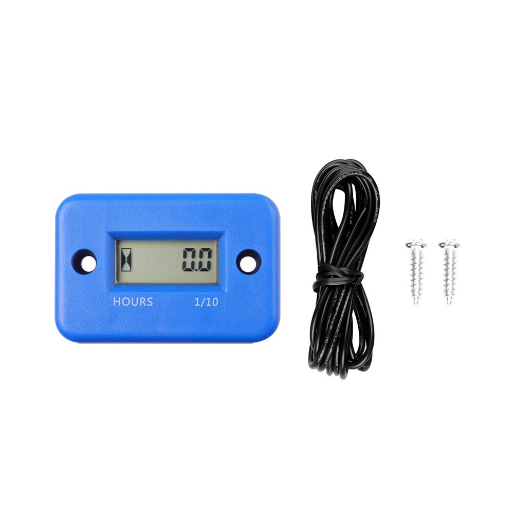Contador De Horas Digital LCD Para Máquinas - Voltaje AC/DC 5-277V, Impermeable IP68, Para Cortacésped, Generador, Tractor