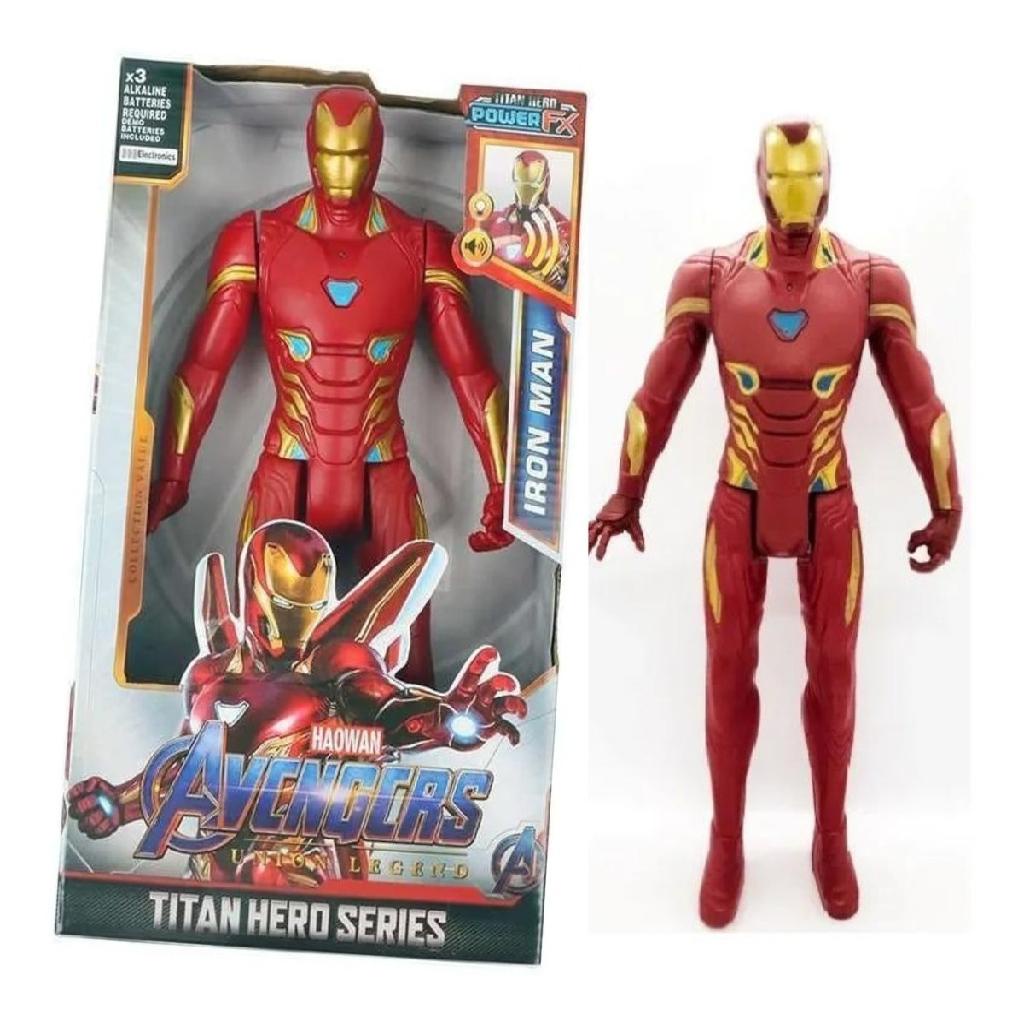 Boneco Homem De Ferro 30 Cm Vingadores Heroes C/ Luz E Sons | Shopee Brasil